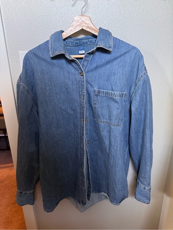 Old Navy Tops - Old Navy Medium Wash Denim Button-Up Shirt